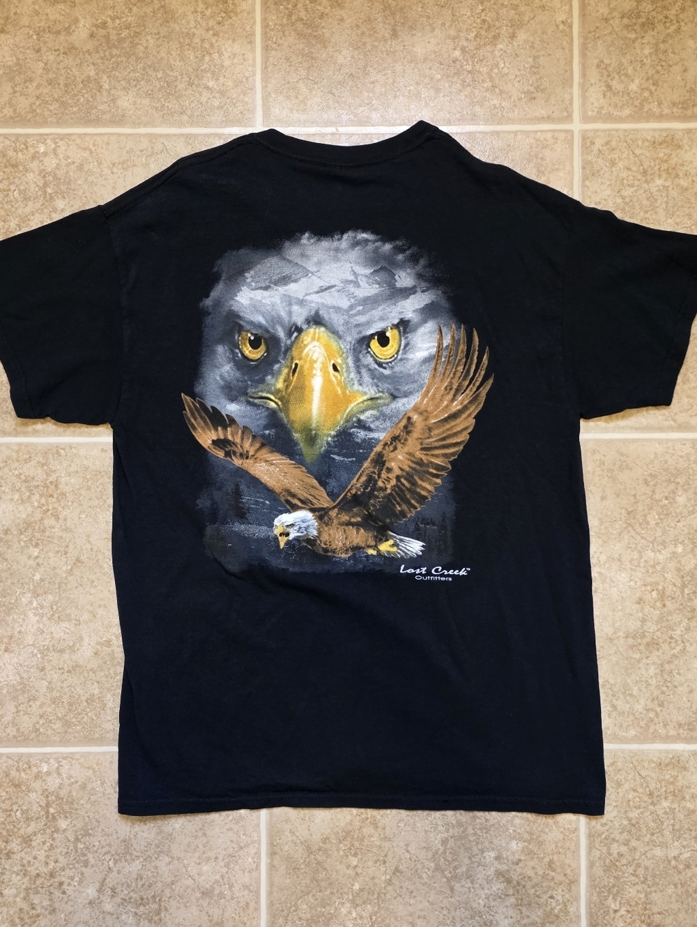 Lost Creek Eagle Graphic Tee Black Size Large